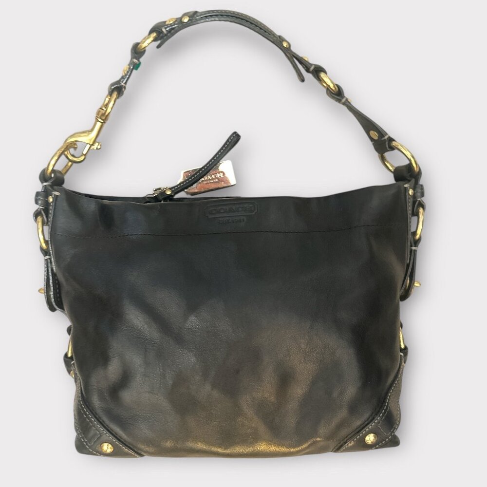 Coach Black Leather Hobo Bag - Picture 3 of 10